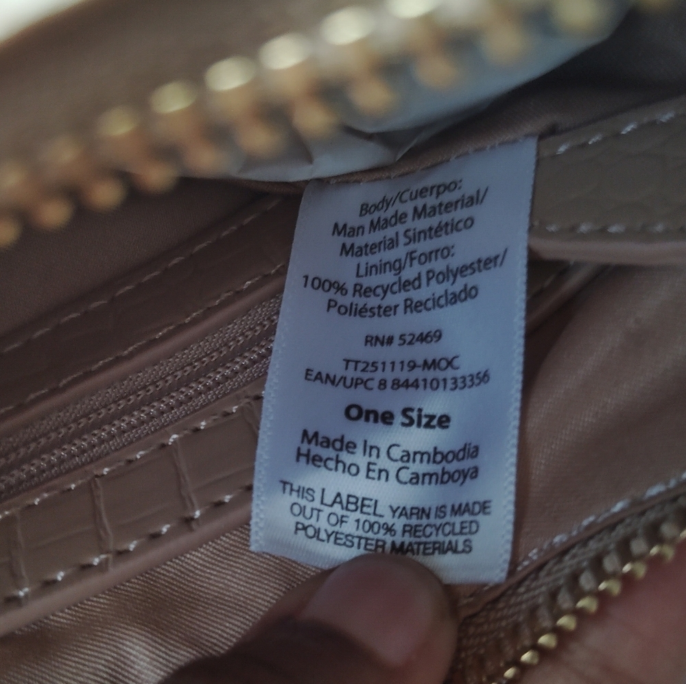 Time And Tru Tan Crocodile Crossbody Bag - Picture 8 of 9